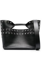 Alexander McQueen sac cabas The Bow à détails d'œillets - Noir - thumbnail