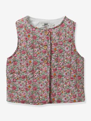 Jas in Liberty®-stof baby CYRILLUS roze, bedrukt