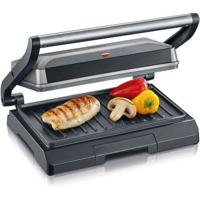 SEVERIN KG2394 Compacte multifunctionele grill: vlees - panini's - groenten - antiaanbakplaten 23x14 -5 cm - vetopvangbak