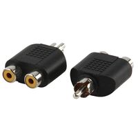 Valueline AC-016 kabeladapter/verloopstukje RCA Zwart - thumbnail