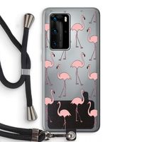Anything Flamingoes: Huawei P40 Pro Transparant Hoesje met koord