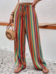 Loose Color Block Boho Pants