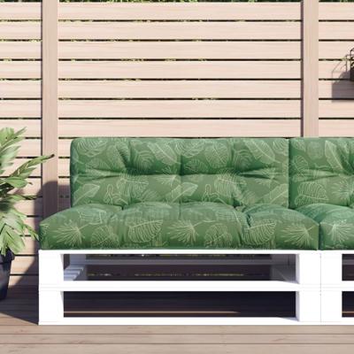VidaXL Palletkussen 120x40x12 cm stof bladpatroon