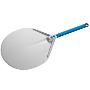 Gi.Metal - Pizzaschep Aliminium rond met korte steel (A-32C) - ø 33 cm