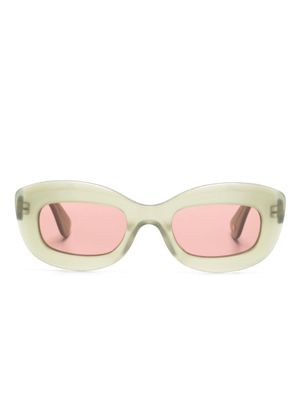 Garrett Leight lunettes de soleil à monture ronde - Vert