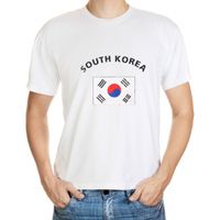 Wit heren t-shirt Zuid Korea 2XL  -