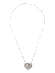 Suzanne Kalan collier Heart en or blanc 18ct serti de diamants - Argent