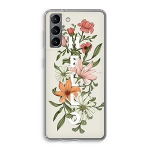 Hello bloemen: Samsung Galaxy S21 Transparant Hoesje