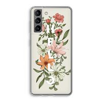 Hello bloemen: Samsung Galaxy S21 Transparant Hoesje