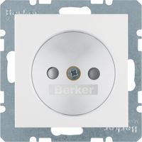 Berker K.1 wandcontactdoos 1-voudig zonder randaarde polarwit