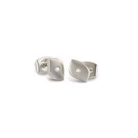 Boccia 05008-02 Oorknoppen titanium-diamant 2 x 0,01 crt zilverkleurig 6 x 8 mm