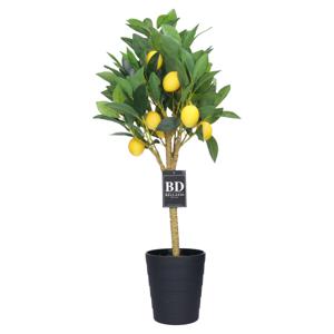 Bellatio design Kunst citrus boom in pot - citroen - 70 cm - kunstplant - voor binnen   -