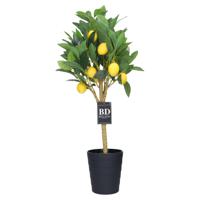 Bellatio design Kunst citrus boom in pot - citroen - 70 cm - kunstplant - voor binnen   -