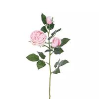 Engelse Roos Tak Licht Roze 64 cm kunstplant - Buitengewoon de Boet - thumbnail