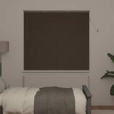 VidaXL Venetiaanse blind donkerbruin met patroon 150 x 150 cm pvc