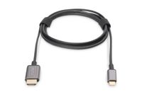 Digitus DB-300330-020-S video kabel adapter 1,8 m HDMI Type A (Standaard) USB Type-C Zwart - thumbnail