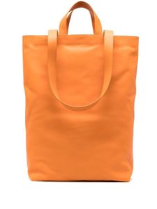 Marsèll sac cabas en cuir à logo embossé - Orange