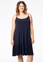Yoek Jurk met spaghetti bandjes | Blauw | Maat 50/52