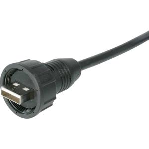 USB-stekkeraansluiting 2.0 - IP67 Stekker, recht TC-A-KAB-USBA-MS-1M-203 USB A-stekker met 1m kabel 1586511 TRU COMPONENTS 1 stuk(s)