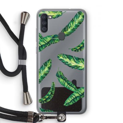 Lange bladeren: Samsung Galaxy A11 Transparant Hoesje met koord