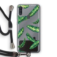 Lange bladeren: Samsung Galaxy A11 Transparant Hoesje met koord