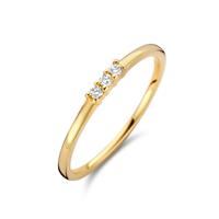 Ring Rijzetting geelgoud-diamant 0.05ct H Si 2 mm - thumbnail