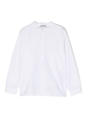 DONDUP KIDS chemise en coton à design sans col - Blanc