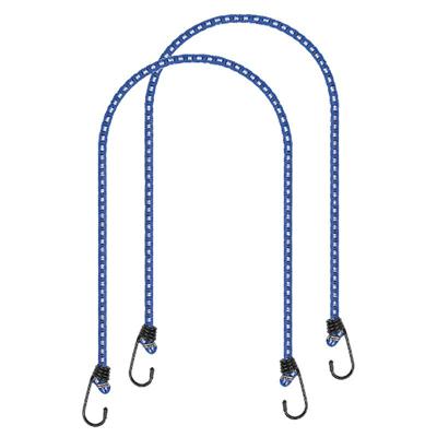 ProPlus Bagagespin/snelbinders set van 6x stuks - met haken - 80 cm - elastisch - fiets/auto/motor