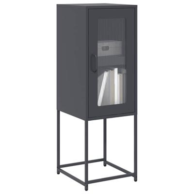 Dressoir 36x39x107 cm koudgewalst staal antracietkleurig