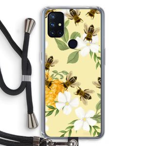 No flowers without bees: OnePlus Nord N10 5G Transparant Hoesje met koord