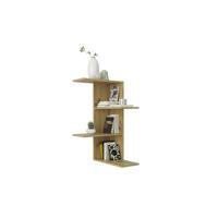 Leen Bakker - Wandrek Jena - Eikenkleur - 77,5x45x45 Cm - MDF - Bruin - 44.5x44.5x77 Cm