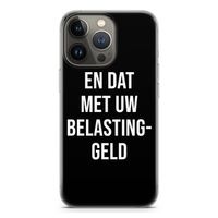 Belastinggeld - Zwart: iPhone 13 Pro Transparant Hoesje