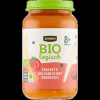 Jumbo Biologisch Babyvoeding Spaghetti Bolognese met Rundvlees 8+ Maanden 220 g