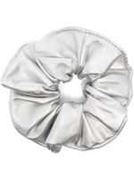 Manokhi metallic-finish leather scrunchie - Argent