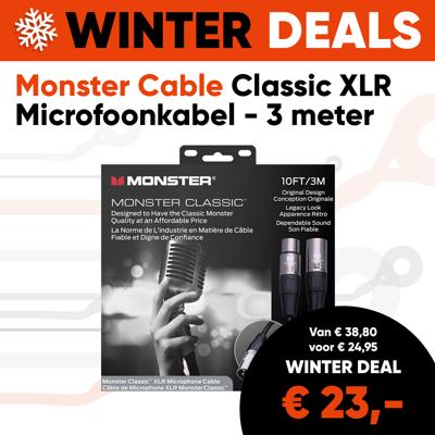 Monster Cable Classic XLR Microfoonkabel 3 Meter 600500 - Aanbieding