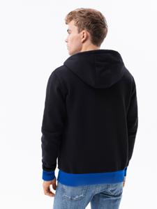 Hoodie met rits voor heren B297 - zwart - sale