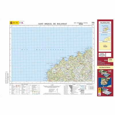 Topografische kaart 772 MT50 Sant Miquel de Balansat (Ibiza) | CNIG - Instituto Geográfico Nacional1