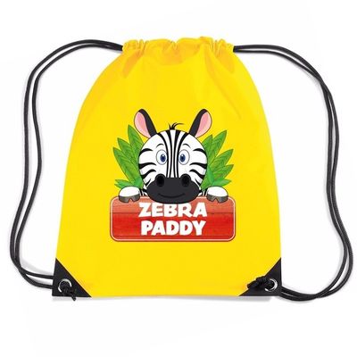 Zebra Paddy rugtas / gymtas geel voor kinderen