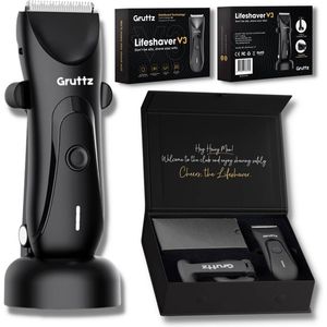 Gruttz Bodygroomer Mannen v3 - Body Trimmer - Gemaakt voor Schaamstreek - Inclusief Travelbag