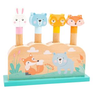 Small Foot houten motoriek vorm insteekspel bosdieren, 5dlg.