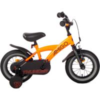 AMIGO Jongensfiets Thunder 12 Inch 21 cm Jongens Terugtraprem Neon Oranje/Zwart - thumbnail