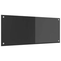 VidaXL Keuken spatscherm donkergrijs 100 x 40 cm gehard glas