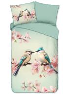 Descanso Dekbedovertrek "" - Mint - (140x200/220 cm) - Katoen Satijn