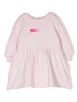 Missoni Kids robe volantée à logo imprimé - Rose