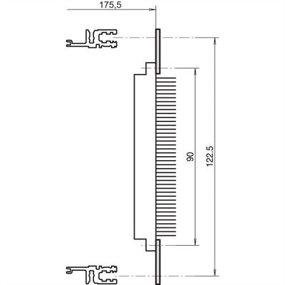 nVent SCHROFF 20822048 19 inch Rails voor patchkast Variabele bevestigingsrails