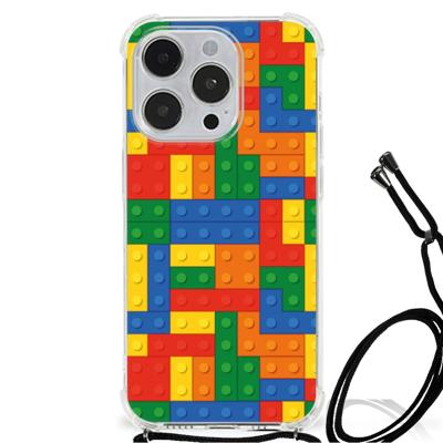 iPhone 14 Pro Doorzichtige Silicone Hoesje Blokken iPhone 14 Pro Doorzichtige Silicone Hoesje Blokken