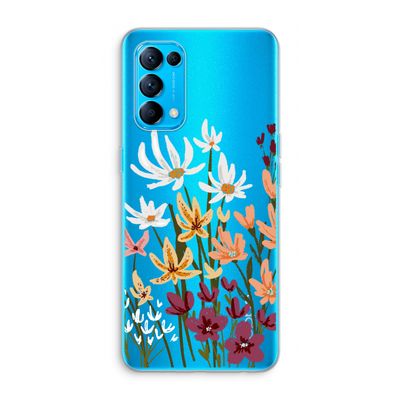 Painted wildflowers: Oppo Find X3 Lite Transparant Hoesje