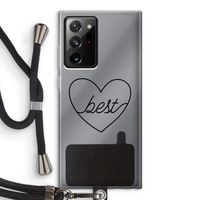 Best heart black: Samsung Galaxy Note 20 Ultra / Note 20 Ultra 5G Transparant Hoesje met koord