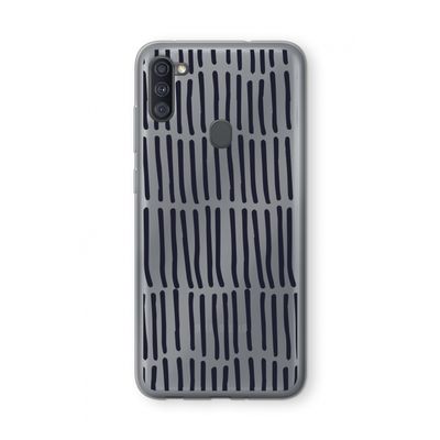 Moroccan stripes: Samsung Galaxy A11 Transparant Hoesje