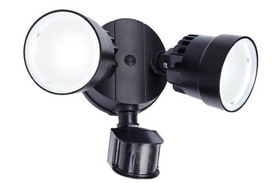 Lutec WandlampShrimp zwart met sensor - 7622104330